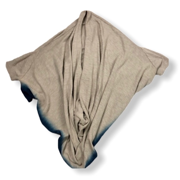 Anthropologie Moth Brown Blue Ombre Shrug Poncho Convertible Sweater Size S/M - Picture 7 of 7